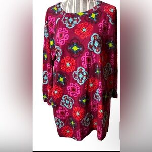 Dreams Co Women’s  M/L  Tunic with pockets top tee Jersey sz 14/16 Large